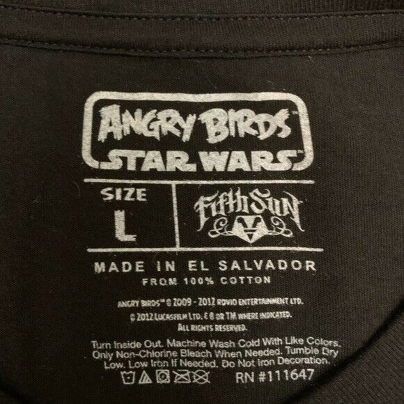 Angry Birds Star‎ Wars Women Black Shirt Size Large - Picture 6 of 6